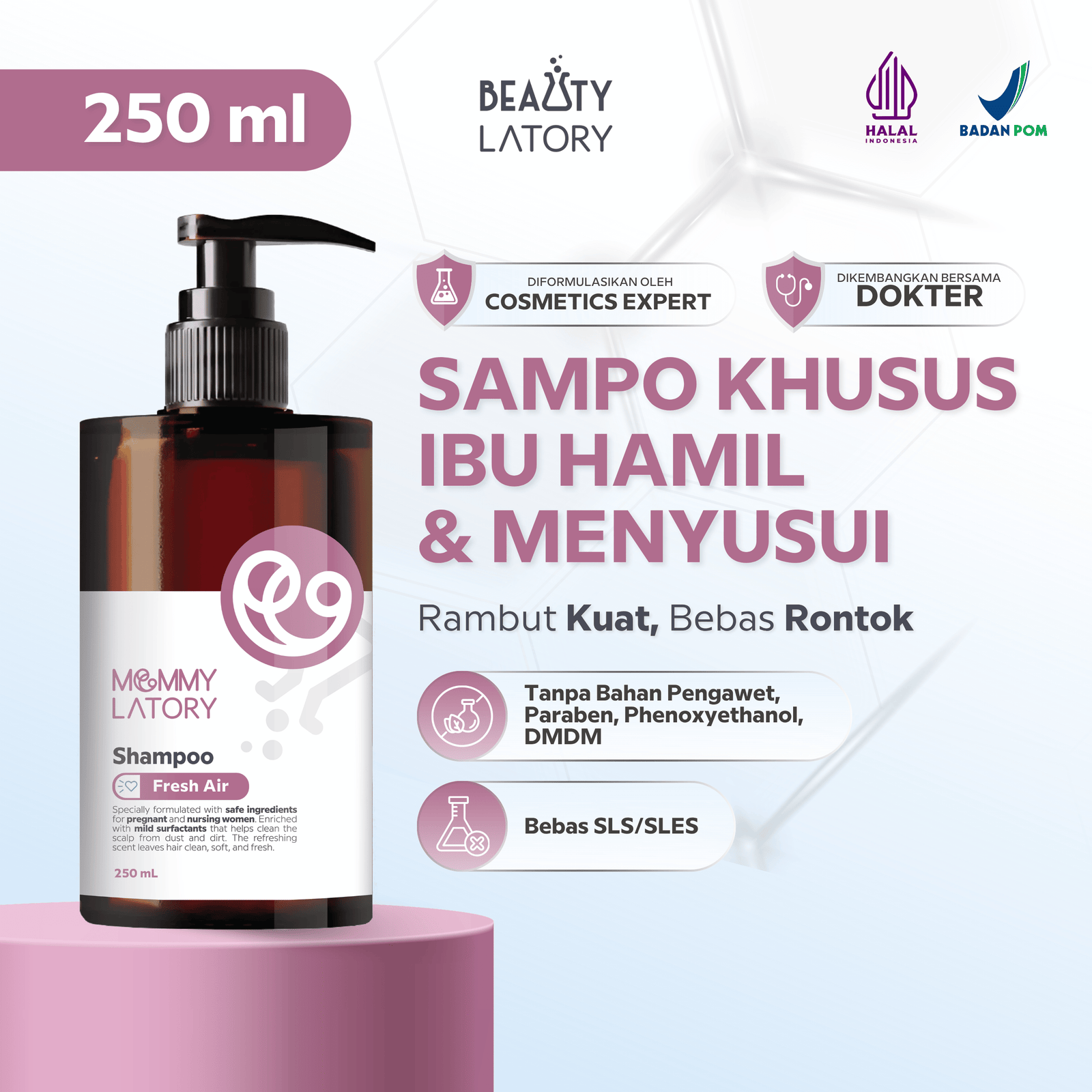 MOMMYLATORY Shampoo 250 mL - Pregnancy & Nursing safe