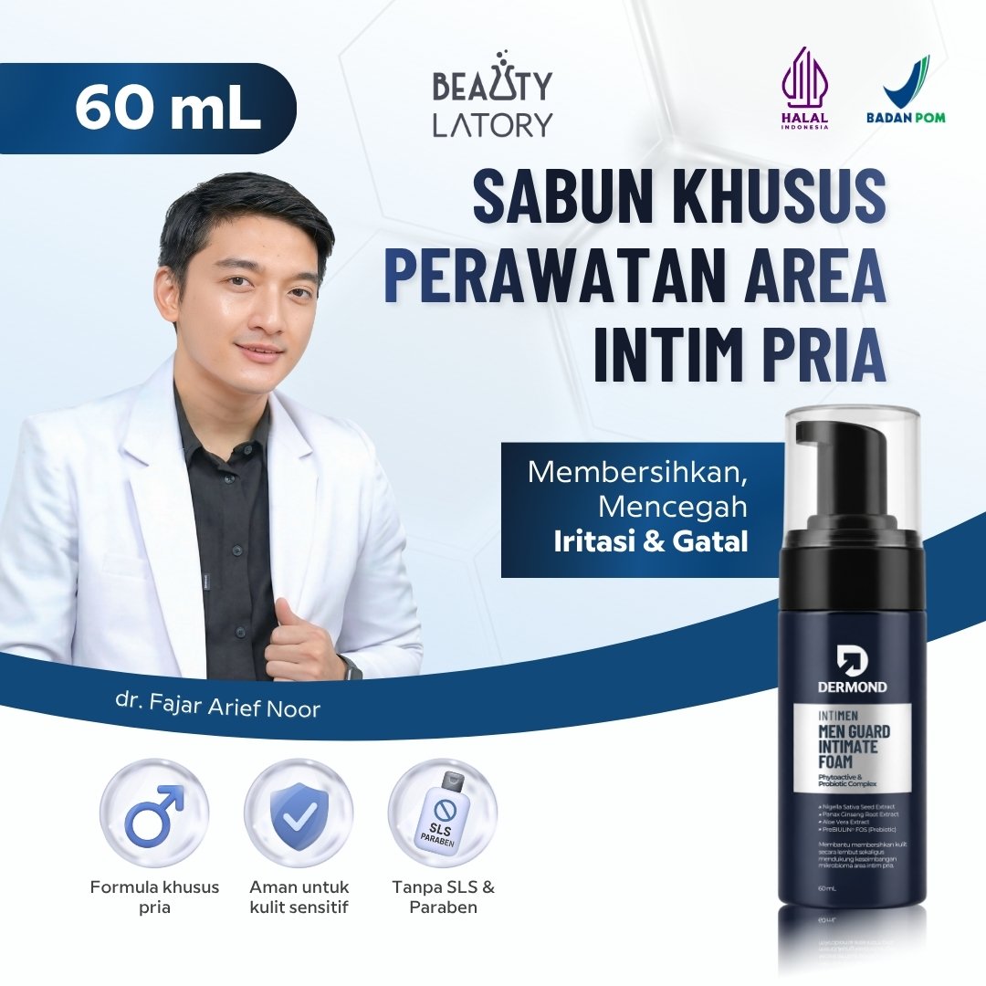 DERMOND Menguard Intimate Foam - Pembersih Lembut Area Intim Pria