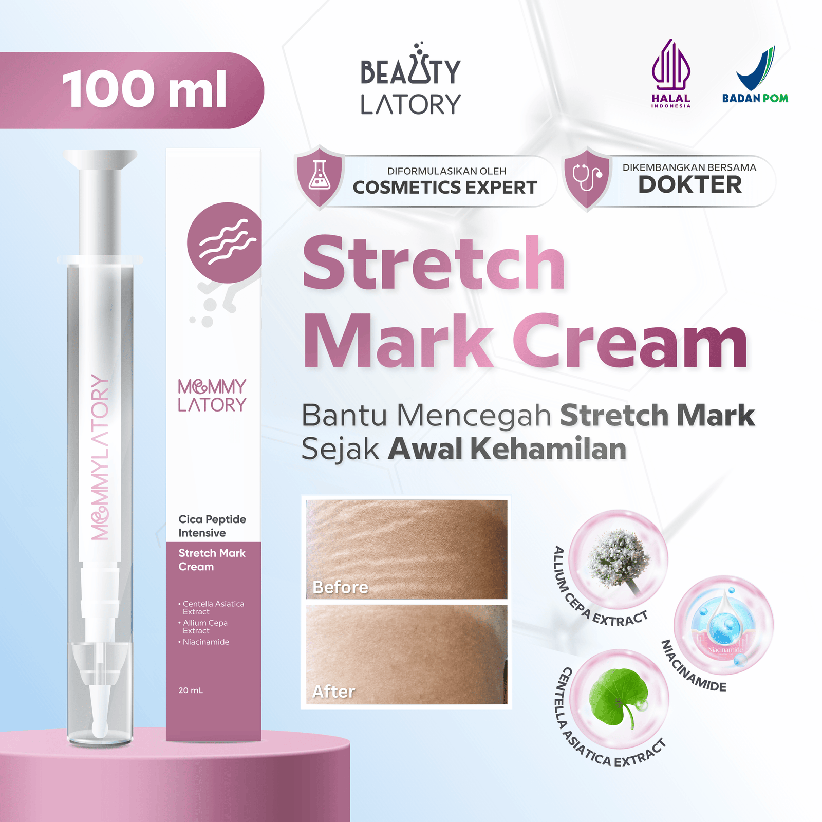 MOMMYALTORY Cica Peptide Intensive Stretch Mark Cream 25 ml