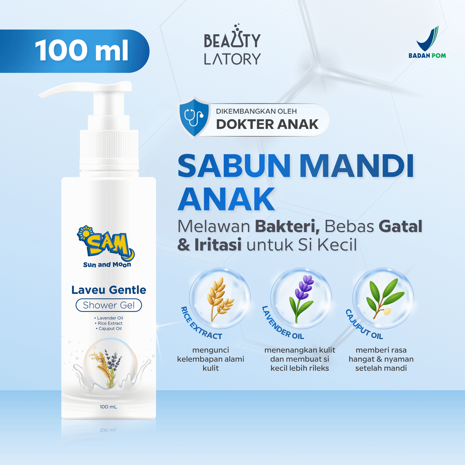 SUN AND MOON - Laveu Gentle Shower Gel Baby & Kids