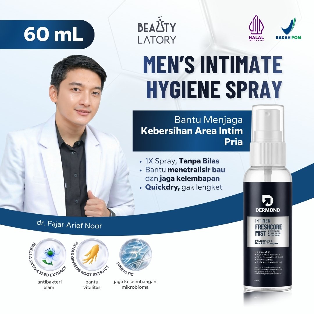 DERMOND FreshCore Mist – Spray Penyegar Area Intim Pria