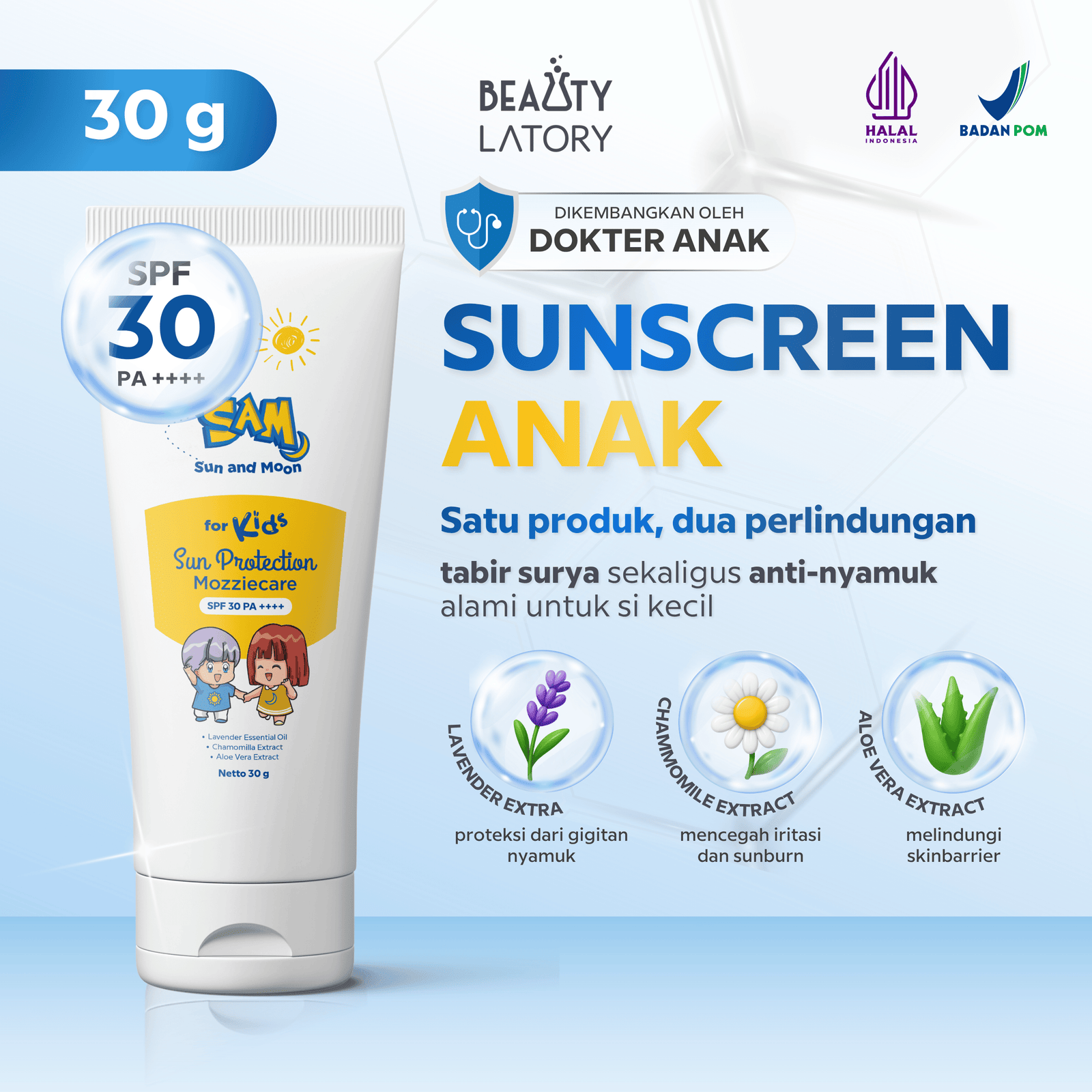SUN AND MOON - Sun Protection Mozziecare for Kids 100 ml