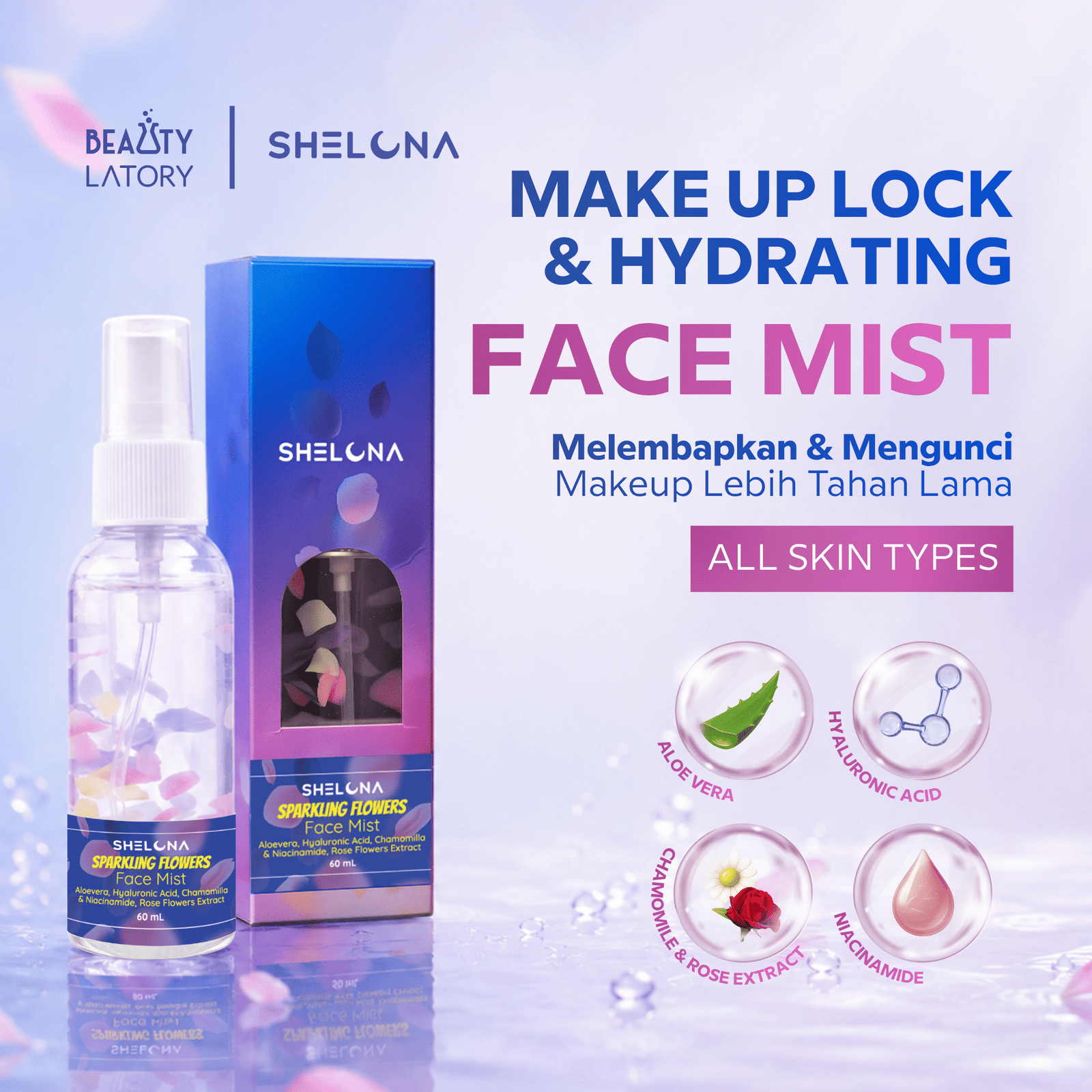 Sheluna Face Mist Sparkling Flower 60ml